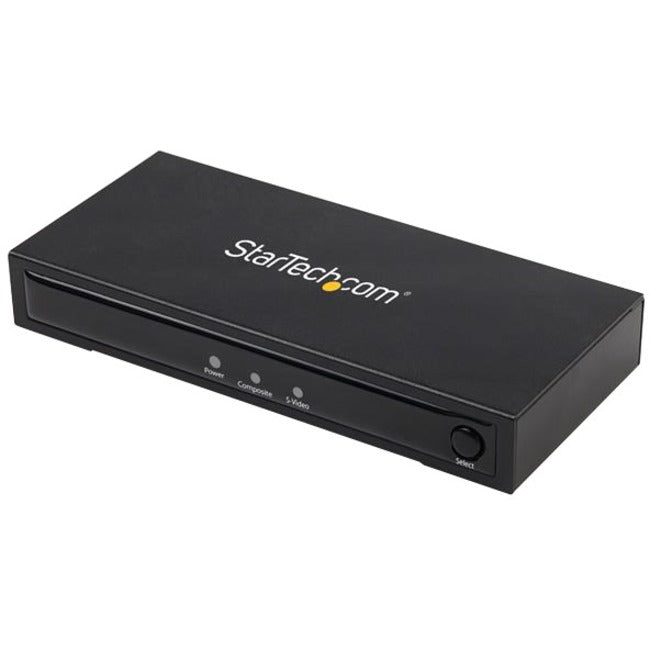 StarTech.com S-Video or Composite to HDMI Converter with Audio - 720p - NTSC & PAL - Analog to HDMI Upscaler - Mac & Windows (VID2HDCON2) VID2HDCON2