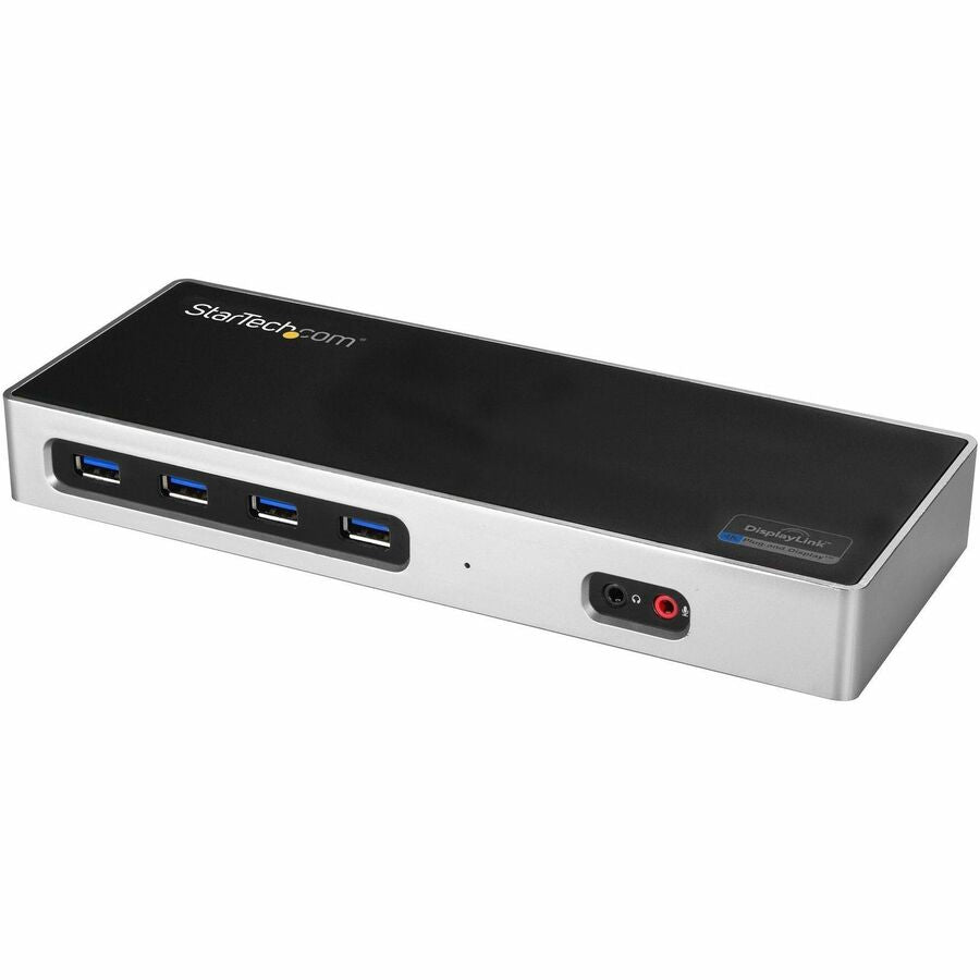 StarTech.com USB-C & USB-A Dock, Dual Monitor 4K 60Hz Dock DisplayPort/HDMI, Hybrid USB 3.0 Laptop Docking Station, 6x USB-A, mac/Windows DK30A2DH