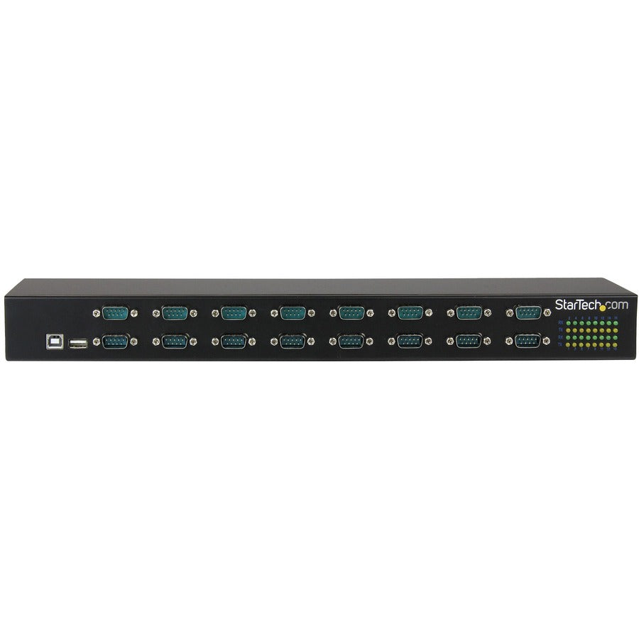 StarTech.com USB to Serial Hub - 16 Port - COM Port Retention - Rack Mount and Daisy Chainable - USB to RS232 Hub ICUSB23216FD