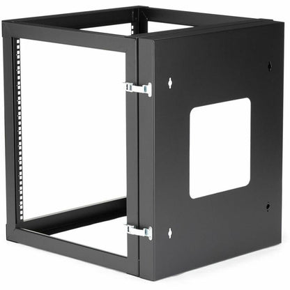 StarTech.com 4-Post 12U Hinged Wall-Mount Network Rack, 19" Open Frame Server Rack, Wall Mount Data Rack for IT Computer Equipment, TAA~ RK1219WALLOH