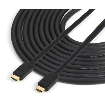 StarTech.com 50ft (15m) HDMI 2.0 Cable - 4K 60Hz UHD Active High Speed HDMI Cable - CL2 Rated for In Wall Install - Durable - HDR, 18Gbps HD2MM15MA