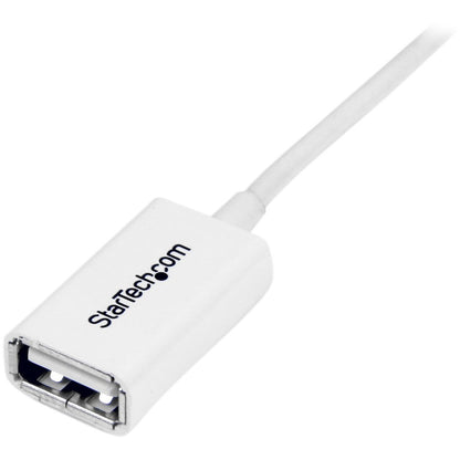 StarTech.com 1m White USB 2.0 Extension Cable A to A - M/F USBEXTPAA1MW