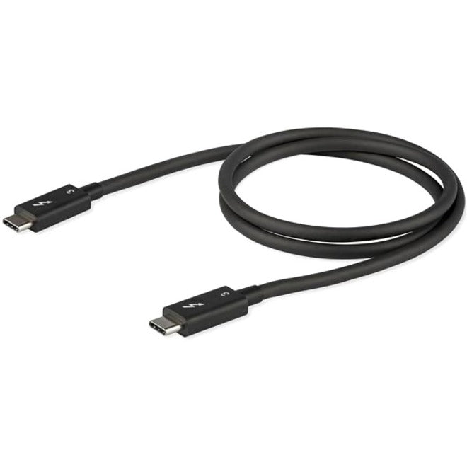 StarTech.com 2.6ft (80cm) Thunderbolt 3 Cable, 40Gbps, 100W PD, 4K/5K Video, Thunderbolt-Certified, Compatible w/ TB4/USB 3.2/DisplayPort TBLT34MM80CM