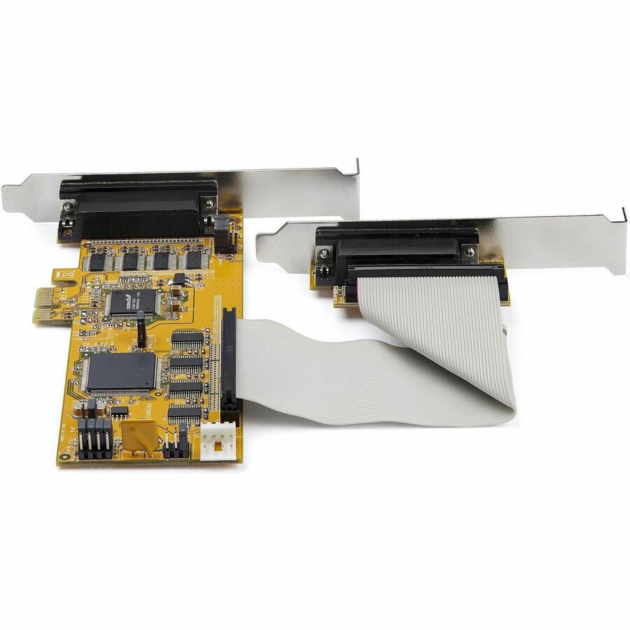 StarTech.com 8-Port PCI Express RS232 Serial Adapter Card -PCIe to Serial DB9 Controller 16C1050 UART - Low Profile - 15kV ESD - Win/Linux PEX8S1050LP