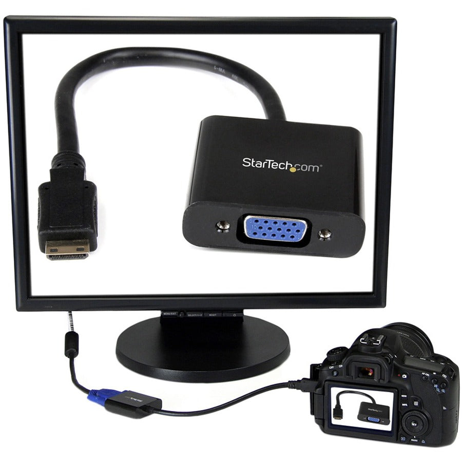 StarTech.com Mini HDMI�&reg; to VGA Adapter Converter for Digital Still Camera / Video Camera - 1920x1080 MNHD2VGAE2