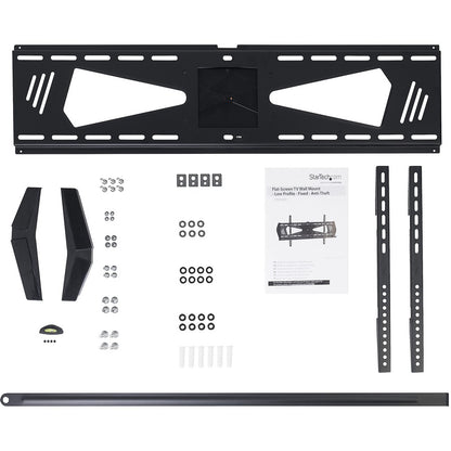 StarTech.com Low Profile TV Mount - Fixed - Anti-Theft - Flat Screen TV Wall Mount for 37" to 75" TVs - VESA Wall Mount FPWFXBAT