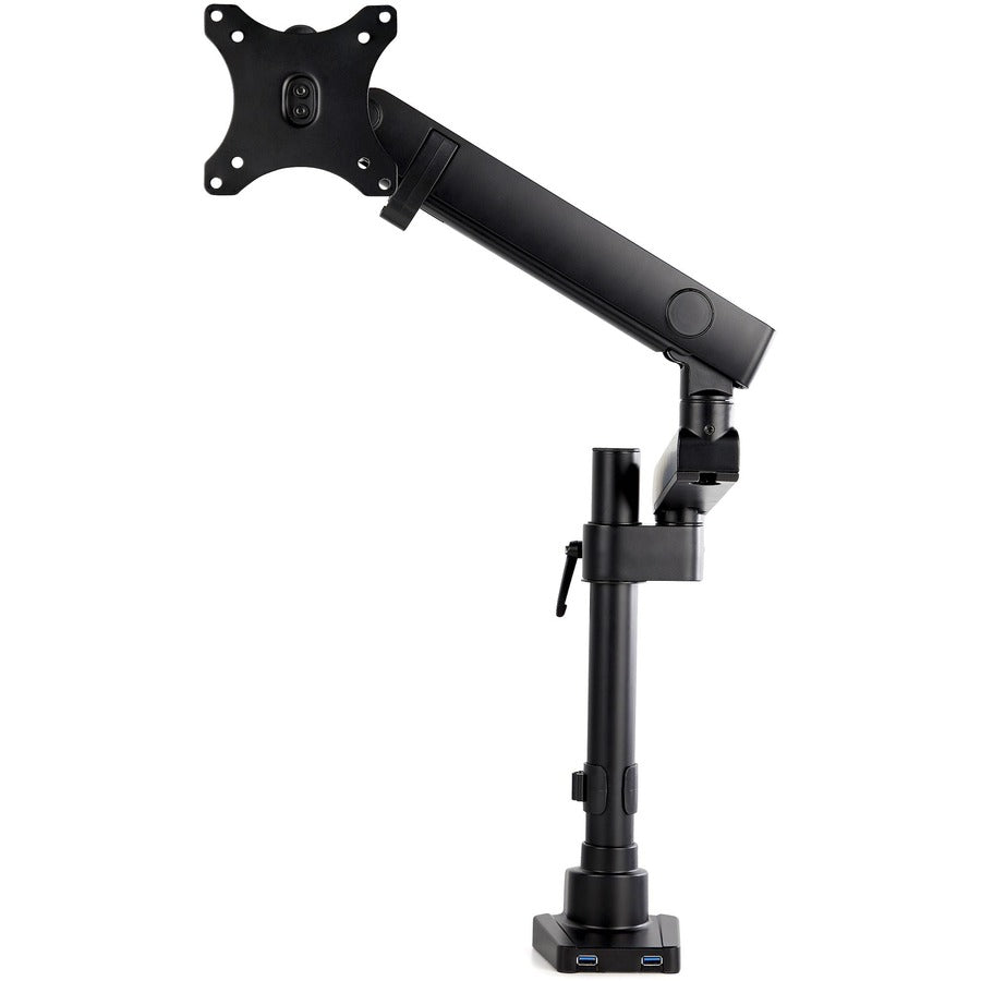 StarTech.com Desk Mount Monitor Arm with 2x USB 3.0 ports, Full Motion Monitor Mount up to 34" (17.6lb/8kg) VESA Display, C-Clamp/Grommet ARMPIVOT2USB3