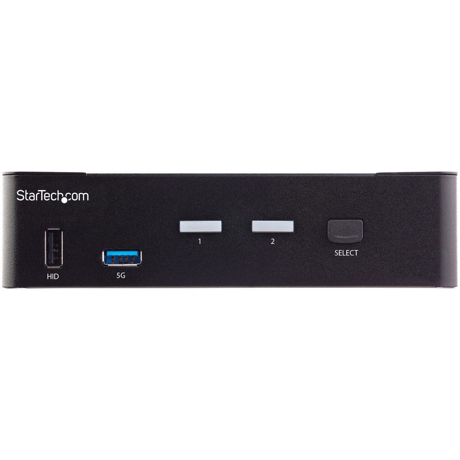 StarTech.com 2 Port HDMI KVM Switch 4K 60Hz UHD HDR, HDMI 2.0 Single Monitor, 2 Port USB 3.0 Hub, 4x USB HID, Audio, Hotkey Switching, TAA SV231HU34K6