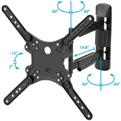 StarTech.com Full Motion TV Wall Mount for 32-55 inch VESA Display - Heavy Duty Articulating Adjustable Flat Screen TV Wall Mount Bracket FPWARTB1M