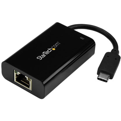 StarTech.com USB C to Gigabit Ethernet Adapter/Converter w/PD 2.0 - 1Gbps USB 3.1 Type C to RJ45/LAN Network w/Power Delivery Pass Through US1GC30PD