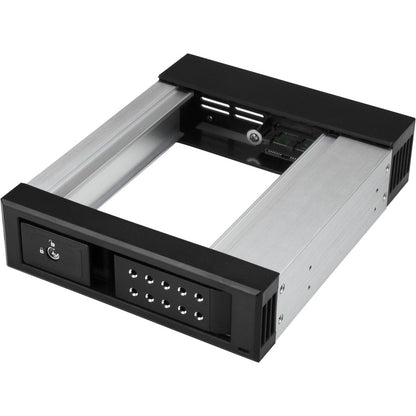 StarTech.com 5.25 to 3.5 Hard Drive Hot Swap Bay - Trayless - Aluminum - For 3.5" SATA/SAS Drives - Front Mount - SAS/ SATA Backplane HSB1SATSASBA