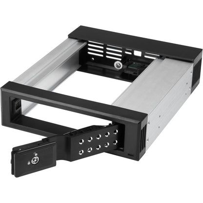 StarTech.com 5.25 to 3.5 Hard Drive Hot Swap Bay - Trayless - Aluminum - For 3.5" SATA/SAS Drives - Front Mount - SAS/ SATA Backplane HSB1SATSASBA