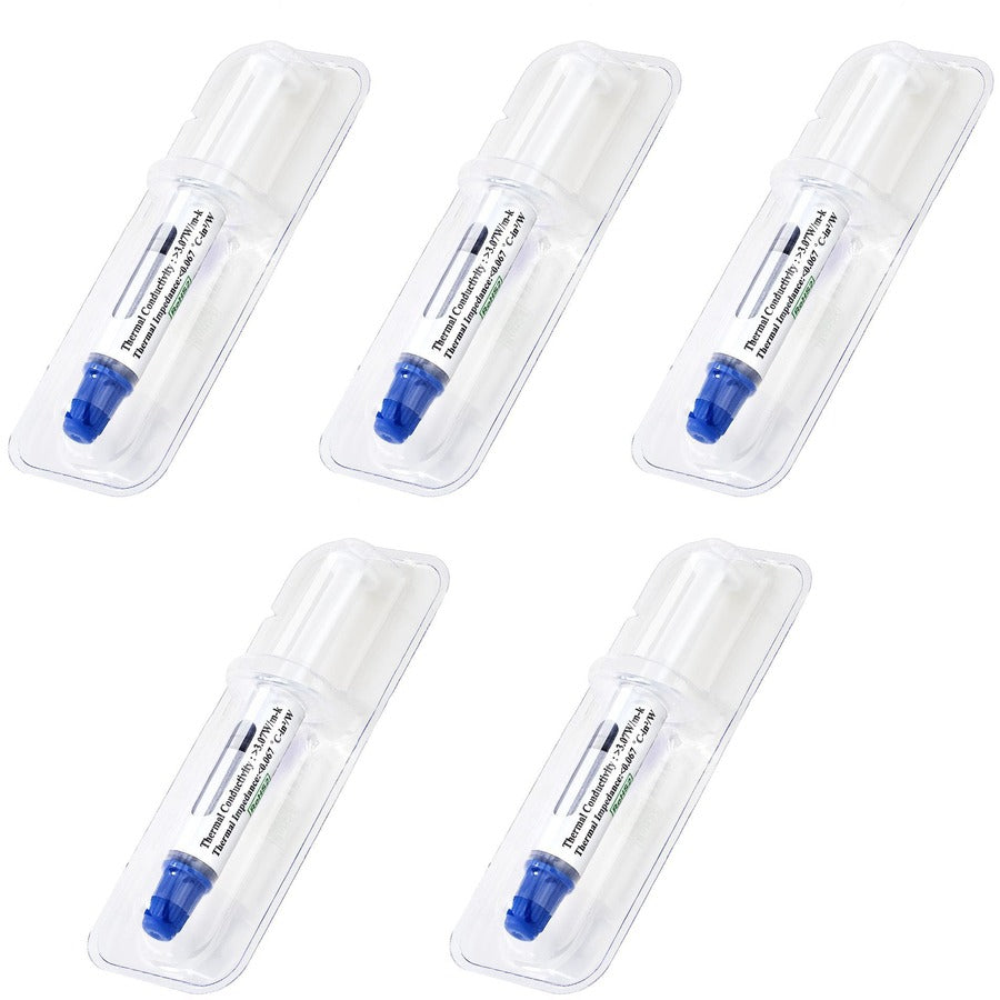 StarTech.com Thermal Paste, Pack of 5 Syringes (1.5g/ea), Metal Oxide Heat Sink Compound, CPU Paste SILV5-THERMAL-PASTE