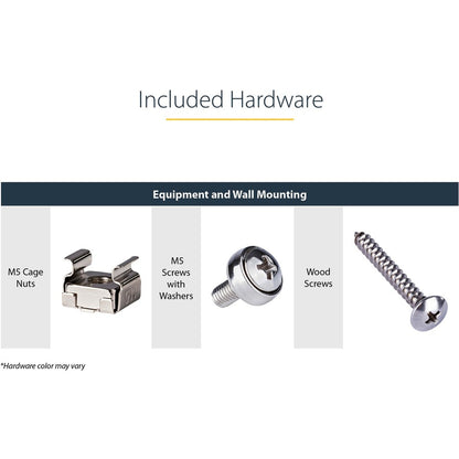 StarTech.com 1U 19in Steel Vertical Wall Mount Equipment Rack Bracket RK119WALLV