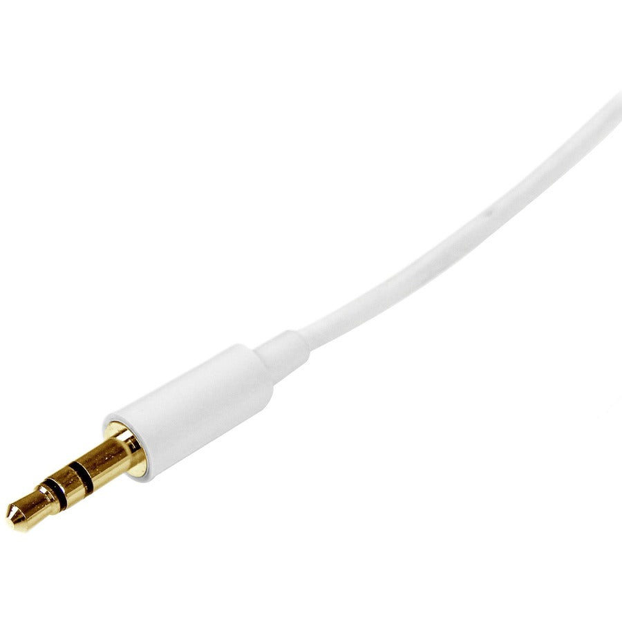 StarTech.com 3m White Slim 3.5mm Stereo Audio Cable - Male to Male MU3MMMSWH