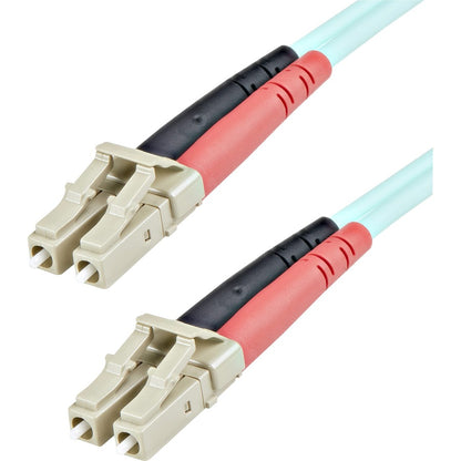 StarTech.com 1m (3ft) LC/UPC to LC/UPC OM3 Multimode Fiber Optic Cable, Full Duplex 50/125&micro;m Zipcord, 100G, LSZH Fiber Jumper Cord A50FBLCLC1