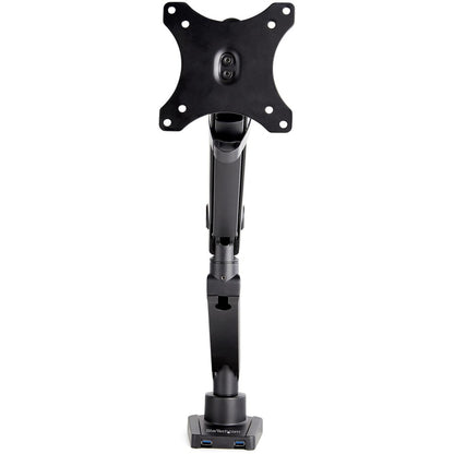 StarTech.com Desk Mount Monitor Arm with 2x USB 3.0 ports, Slim Single Monitor VESA Mount up to 34" (17.6lb/8kg) Display, C-Clamp/Grommet ARMSLIM2USB3