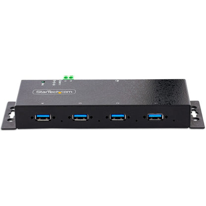 StarTech.com 4-Port Industrial USB 3.0 5Gbps Hub, Rugged USB Hub w/ ESD & Surge Protection, DIN/Wall/Desk Mountable, USB-A Expansion Hub 5G4AINDNP-USB-A-HUB