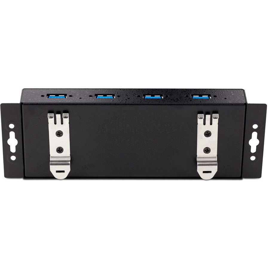 StarTech.com 4-Port Industrial USB 3.0 5Gbps Hub, Rugged USB Hub w/ ESD & Surge Protection, DIN/Wall/Desk Mountable, USB-A Expansion Hub 5G4AINDNP-USB-A-HUB