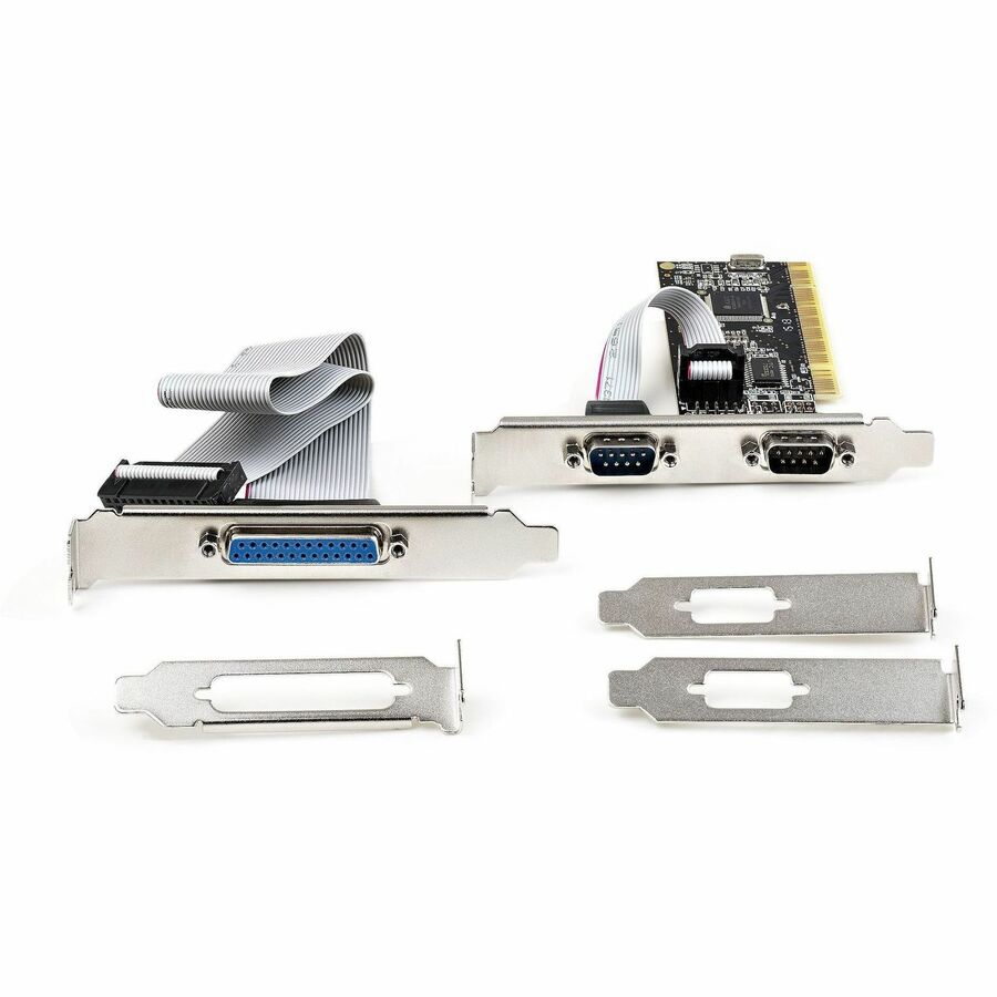 StarTech.com PCI Serial Parallel Combo Card with Dual Serial RS232 Ports (DB9) & 1x Parallel Port (DB25), PCI Adapter Expansion Card PCI2S1P2