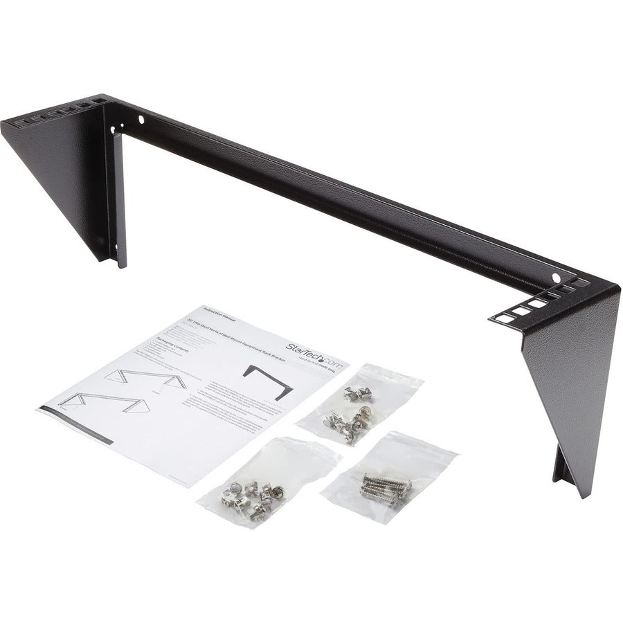 StarTech.com 2U 19in Steel Vertical Wall Mount Equipment Rack Bracket RK219WALLV