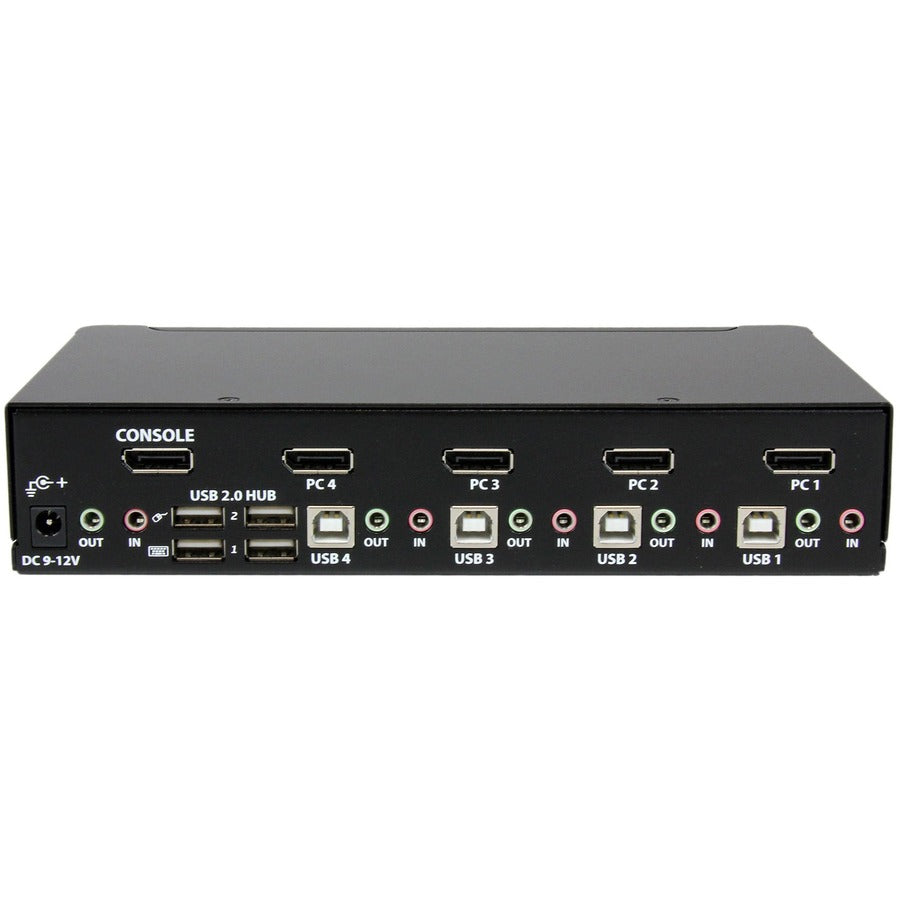 StarTech.com 4 Port USB DisplayPort KVM Switch with Audio SV431DPUA