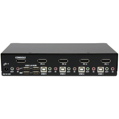 StarTech.com 4 Port USB DisplayPort KVM Switch with Audio SV431DPUA