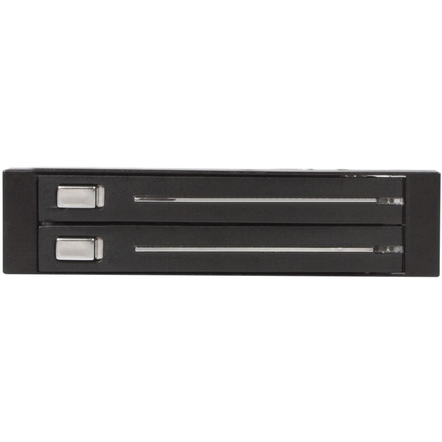 StarTech.com 2 Drive 2.5in Trayless Hot Swap SATA Mobile Rack Backplane - Storage bay adapter - black HSB220SAT25B