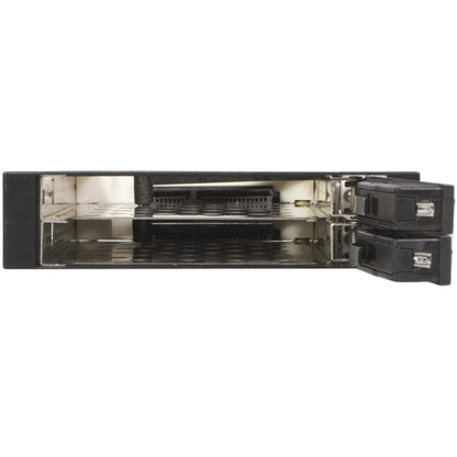 StarTech.com 2 Drive 2.5in Trayless Hot Swap SATA Mobile Rack Backplane - Storage bay adapter - black HSB220SAT25B