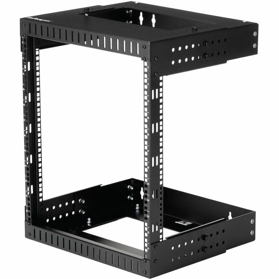 StarTech.com 2-Post 12U Heavy-Duty Wall Mount Network Rack, 19" Open Frame Server Rack with Adjustable Depth, Data Rack for IT Equipment~ RK12WALLOA