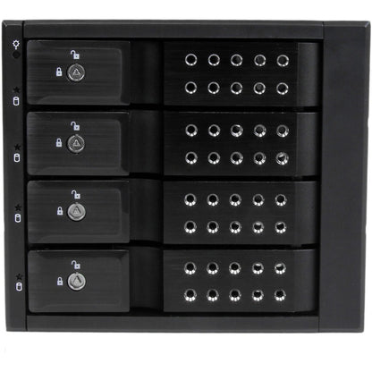 StarTech.com 4 Bay Aluminum Trayless Hot Swap Mobile Rack Backplane for 3.5in SAS II/SATA III - 6 Gbps HDD HSB4SATSASBA