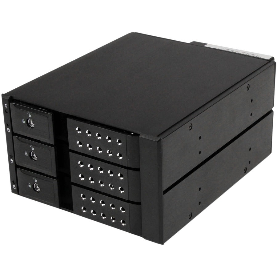 StarTech.com 3 Bay Aluminum Trayless Hot Swap Mobile Rack Backplane for 3.5in SAS II/SATA III - 6 Gbps HDD HSB3SATSASBA