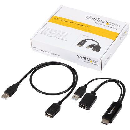 StarTech.com HDMI to DisplayPort Adapter - 4K 30Hz - HDMI to DisplayPort Converter - Compact HDMI to DP Adapter - USB-Powered HD2DP