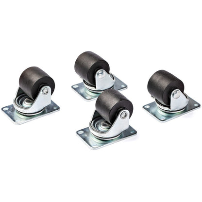 StarTech.com Heavy Duty Casters for Server Racks/Cabinets, Set of 4 Universal M6 2-inch Caster Wheels Kit, 45x75mm Pattern Casters, Swivel RKCASTER2