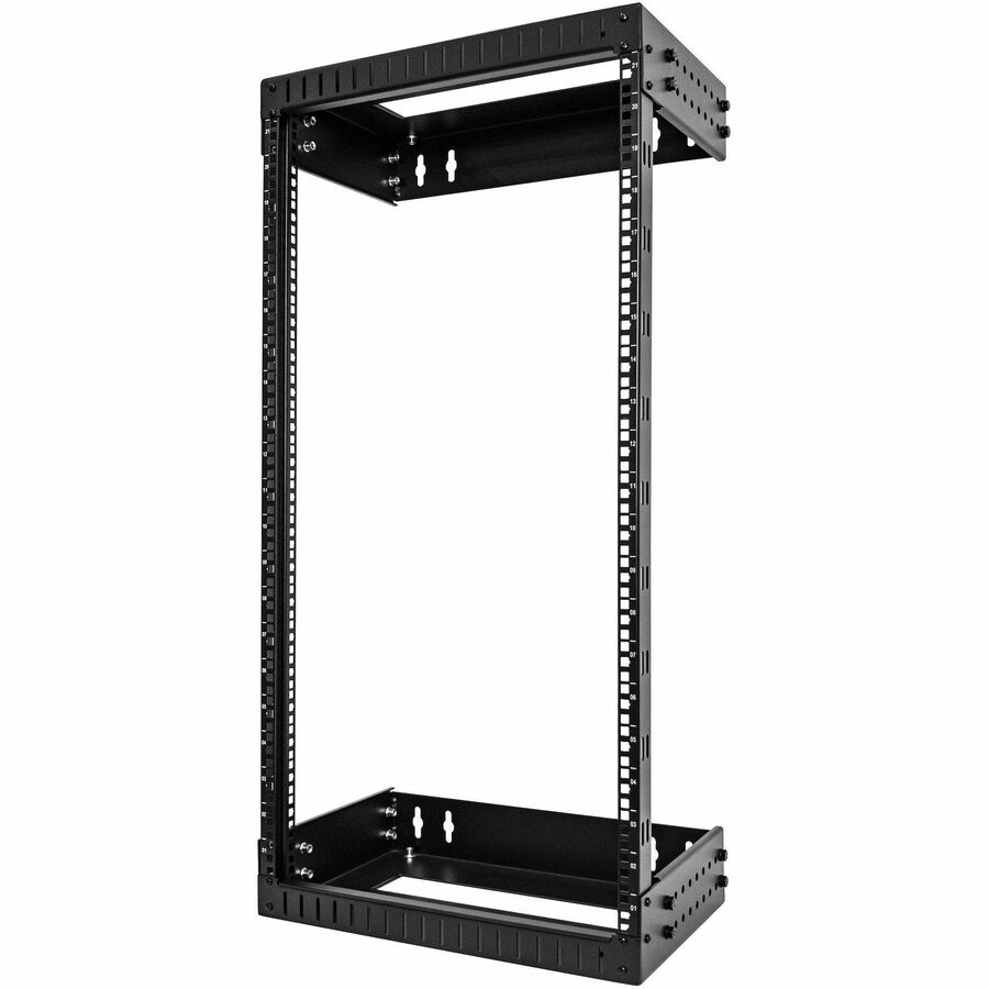 StarTech.com 2-Post 21U Heavy-Duty Wall Mount Network Rack, 19" Open Frame Server Rack with Adjustable Depth, Data Rack for IT Equipment~ RACK-21U-20-WALL-OA