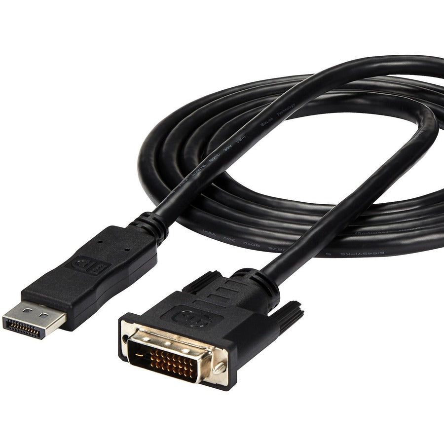 StarTech.com 6ft (1.8m) DisplayPort to DVI Cable, DisplayPort to DVI Adapter Cable, DP to DVI-D Converter, Replaced by DP2DVI2MM6 DP2DVIMM6