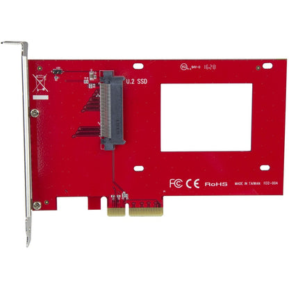 StarTech.com U.2 to PCIe Adapter for 2.5" U.2 NVMe SSD - SFF-8639 PCIe Adapter - x4 PCI Express 4.0 - NVMe PCIe Adapter - U.2 PCIe Card PEX4SFF8639