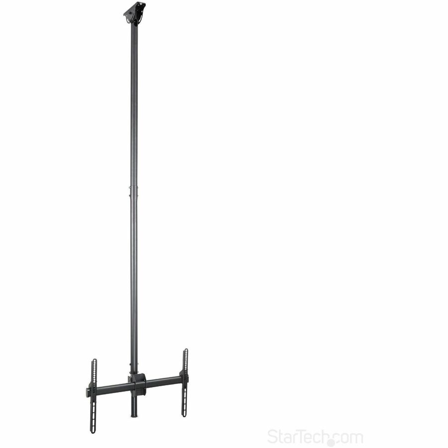 StarTech.com TV Ceiling Mount, Full-Motion Hanging Single Screen Vesa Mount for 32"-75" TVs / Displays - Height Adjustable Telescopic Pole FPCEILPTBLP