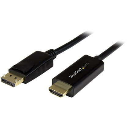 StarTech.com 6ft (2m) DisplayPort to HDMI Cable, 4K 30Hz Video, DP 1.2 to HDMI Adapter Cable Converter for HDMI Monitor/Display, Passive DP2HDMM2MB