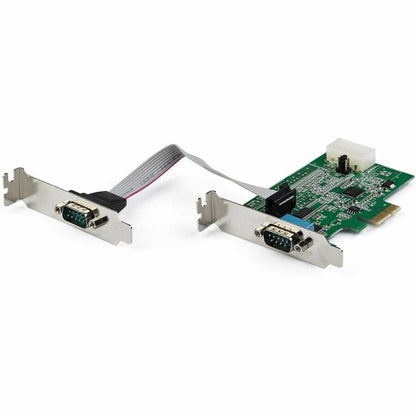 StarTech.com 2-port PCI Express RS232 Serial Adapter Card - PCIe Serial DB9 Controller Card 16950 UART - Low Profile - Windows and Linux PEX2S953LP