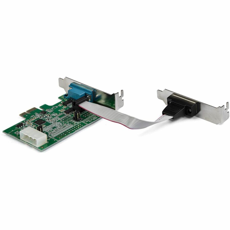 StarTech.com 2-port PCI Express RS232 Serial Adapter Card - PCIe Serial DB9 Controller Card 16950 UART - Low Profile - Windows and Linux PEX2S953LP