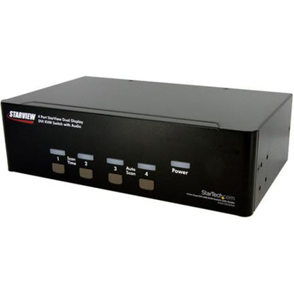 StarTech.com 4 Port Dual DVI USB KVM Switch w/ Audio & USB Hub SV431DD2DUA