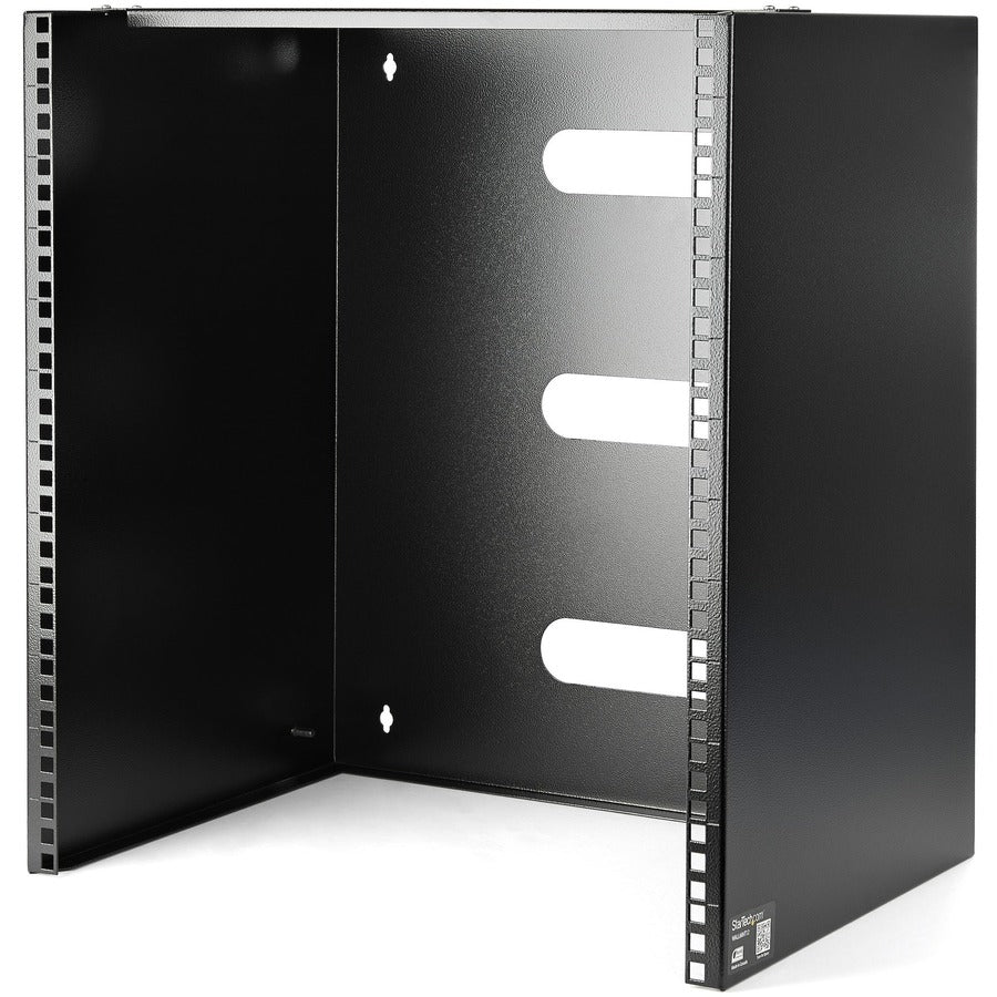 StarTech.com 12U Wall Mount Rack, 14in Deep, 19 inch Wall Mount Network Rack, Wall Mounting Patch Panel Bracket for Switch/IT Equipment WALLMNT12