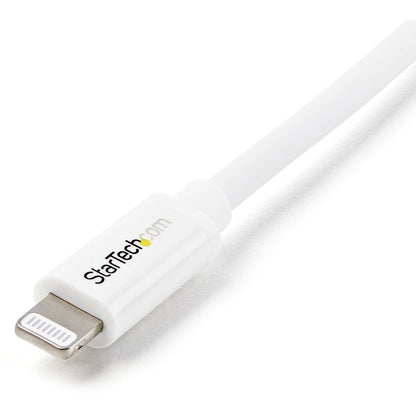 StarTech.com 2m (6ft) Long White Apple�&reg; 8-pin Lightning Connector to USB Cable for iPhone / iPod / iPad USBLT2MW