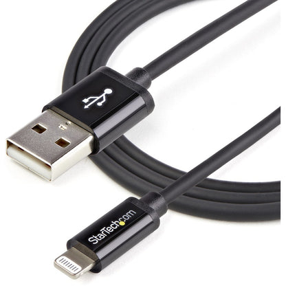 StarTech.com 1m (3ft) Black Apple�&reg; 8-pin Lightning Connector to USB Cable for iPhone / iPod / iPad USBLT1MB