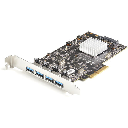 StarTech.com 4-Port USB PCIe Card - 10Gbps USB 3.2 Gen 2 Type-A PCI Express Expansion Card - 2 Controllers - 4xUSB - Windows/Mac/Linux PEXUSB314A2V2