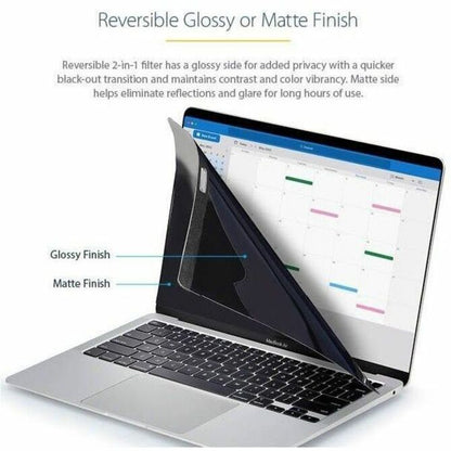 StarTech.com Laptop Privacy Screen for 13 inch MacBook Pro & Air - Magnetic Removable Security Filter - Blue Light Reducing - Matte/Glossy PRIVSCNMAC13