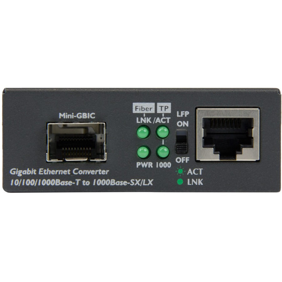 StarTech.com Gigabit Ethernet Fiber Media Converter with Open SFP Slot - Supports 10/100/1000 Networks MCM1110SFP