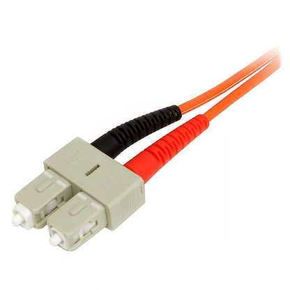 StarTech.com 2m Fiber Optic Cable - Multimode Duplex 50/125 - LSZH Fiber Jumper Cord - LC/SC 50FIBLCSC2