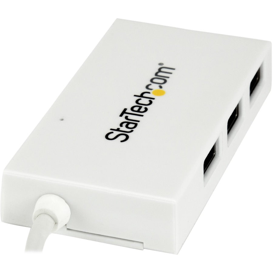 StarTech.com 4 Port USB C Hub with 1x USB-C & 3x USB-A (SuperSpeed 5Gbps) - USB Bus Powered - Portable/Laptop USB 3.0 Type-C Hub - White HB30C3A1CFBW